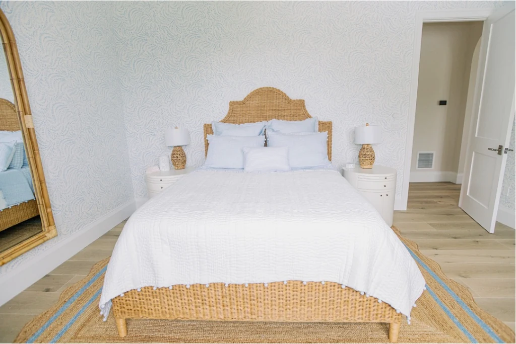Freshly cleaned guest bedroom