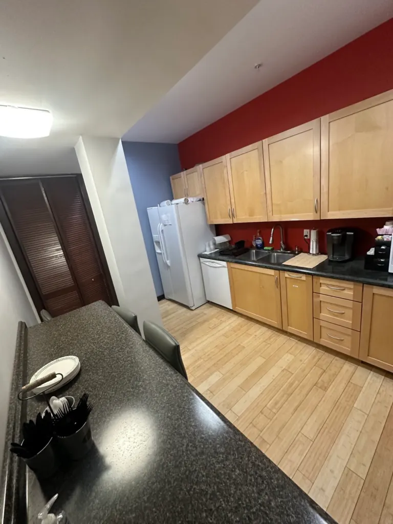 Office kitchenette cleaned by Casabela